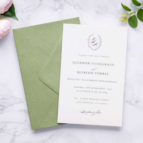 NingsPaper A9 Envelopes, 5.75 x 8.75'' Sage Green Wedding Mailing Envelopes
