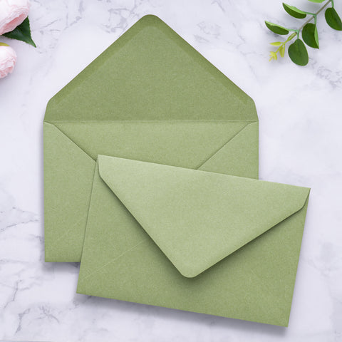 NingsPaper A9 Envelopes, 5.75 x 8.75'' Sage Green Wedding Mailing Envelopes