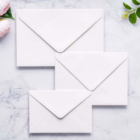 NingsPaper A9 Envelopes, 5.75 x 8.75'' White Wedding Mailing Envelopes
