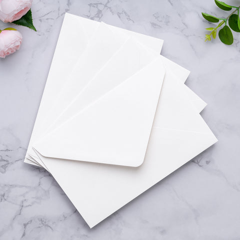 NingsPaper A9 Envelopes, 5.75 x 8.75'' White Wedding Mailing Envelopes