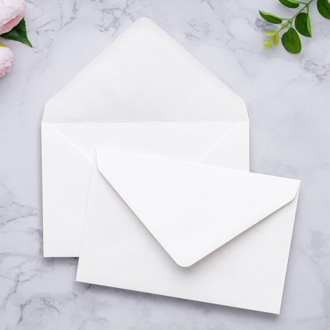NingsPaper A9 Envelopes, 5.75 x 8.75'' White Wedding Mailing Envelopes