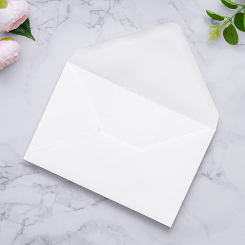 NingsPaper A9 Envelopes, 5.75 x 8.75'' White Wedding Mailing Envelopes