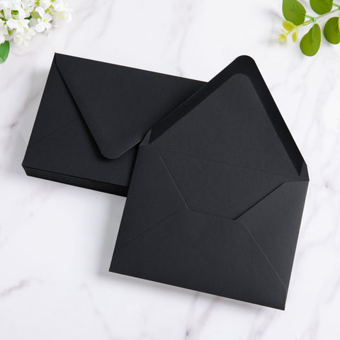 NingsPaper 50 Pieces Black A2 Envelopes for 4.25×5.5 Cards