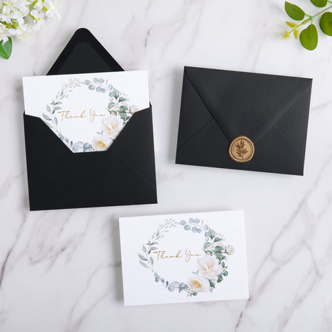 NingsPaper 50 Pieces Black A2 Envelopes for 4.25×5.5 Cards