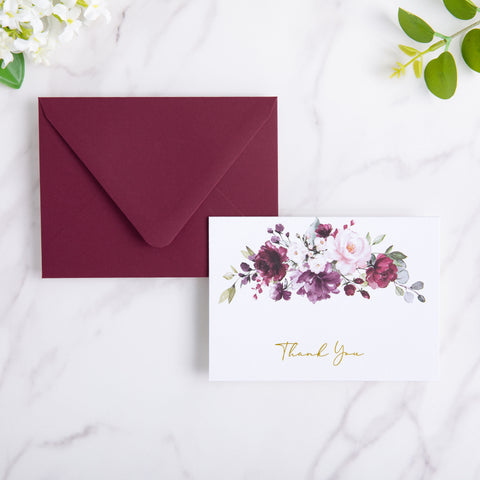 NingsPaper 50 Pieces Burgundy A2 Envelopes for 4.25×5.5 Cards