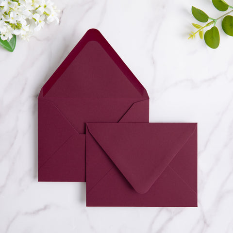 NingsPaper 50 Pieces Burgundy A2 Envelopes for 4.25×5.5 Cards
