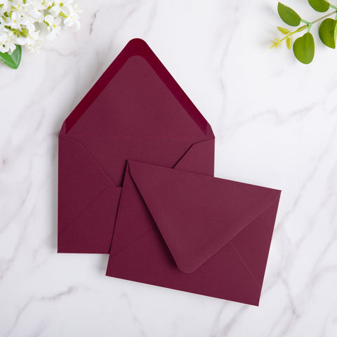 NingsPaper 50 Pieces Burgundy A2 Envelopes for 4.25×5.5 Cards