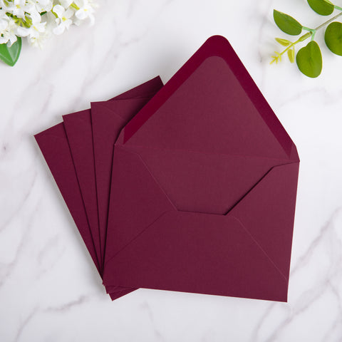 NingsPaper 50 Pieces Burgundy A2 Envelopes for 4.25×5.5 Cards