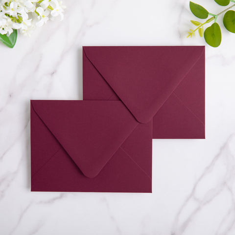 NingsPaper 50 Pieces Burgundy A2 Envelopes for 4.25×5.5 Cards
