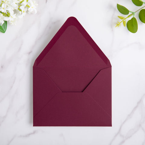 NingsPaper 50 Pieces Burgundy A2 Envelopes for 4.25×5.5 Cards