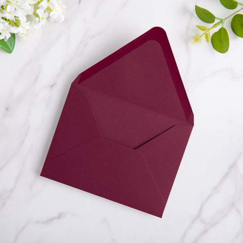 NingsPaper 50 Pieces Burgundy A2 Envelopes for 4.25×5.5 Cards