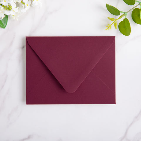NingsPaper 50 Pieces Burgundy A2 Envelopes for 4.25×5.5 Cards