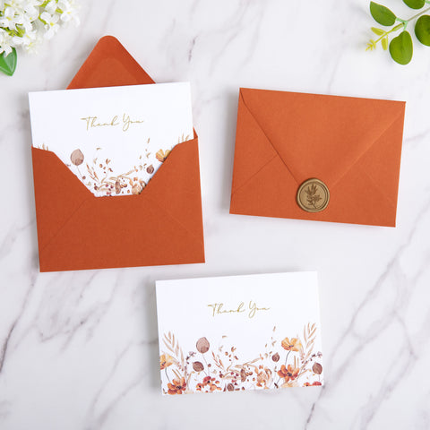 NingsPaper 50 Pieces Burnt Orange A2 Envelopes for 4.25×5.5 Cards