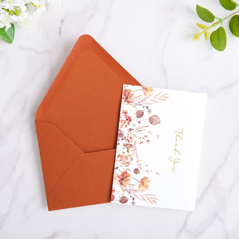 NingsPaper 50 Pieces Burnt Orange A2 Envelopes for 4.25×5.5 Cards