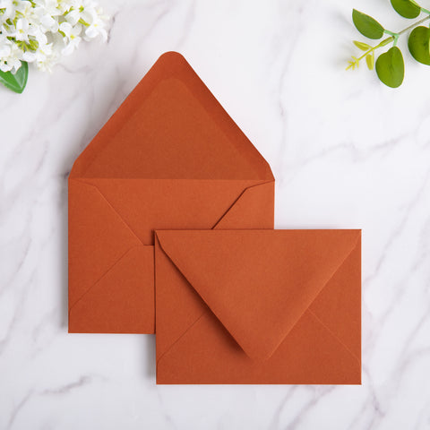 NingsPaper 50 Pieces Burnt Orange A2 Envelopes for 4.25×5.5 Cards