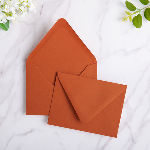 NingsPaper 50 Pieces Burnt Orange A2 Envelopes for 4.25×5.5 Cards