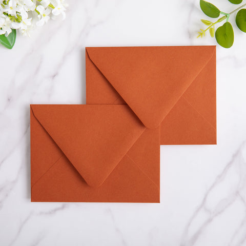 NingsPaper 50 Pieces Burnt Orange A2 Envelopes for 4.25×5.5 Cards
