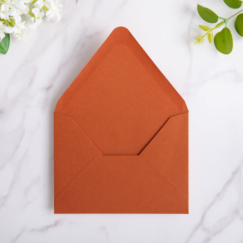 NingsPaper 50 Pieces Burnt Orange A2 Envelopes for 4.25×5.5 Cards