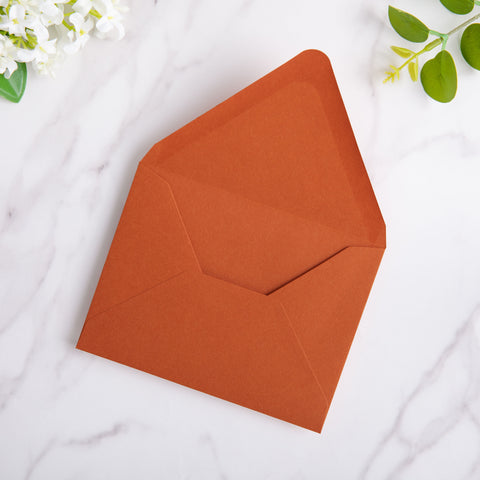 NingsPaper 50 Pieces Burnt Orange A2 Envelopes for 4.25×5.5 Cards