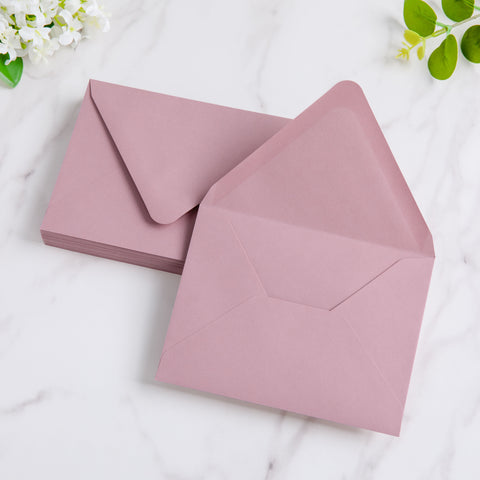 NingsPaper 50 Pieces Dusty Rose A2 Envelopes for 4.25×5.5 Cards