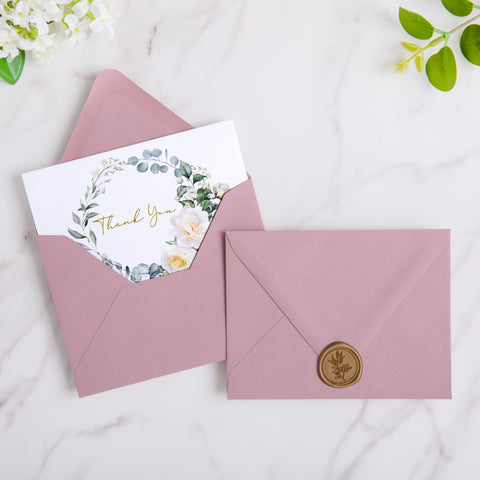 NingsPaper 50 Pieces Dusty Rose A2 Envelopes for 4.25×5.5 Cards