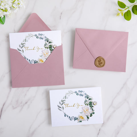 NingsPaper 50 Pieces Dusty Rose A2 Envelopes for 4.25×5.5 Cards