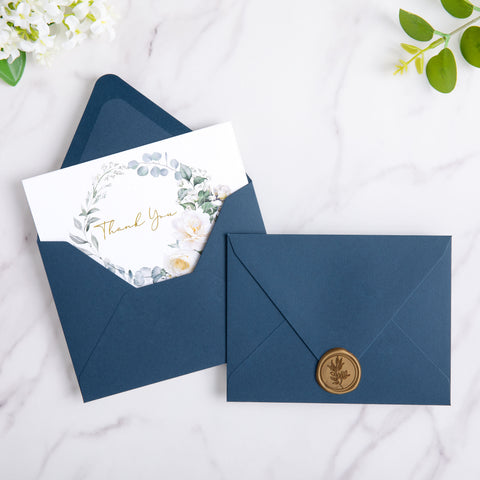 NingsPaper 50 Pieces Navy Blue A2 Envelopes for 4.25×5.5 Cards