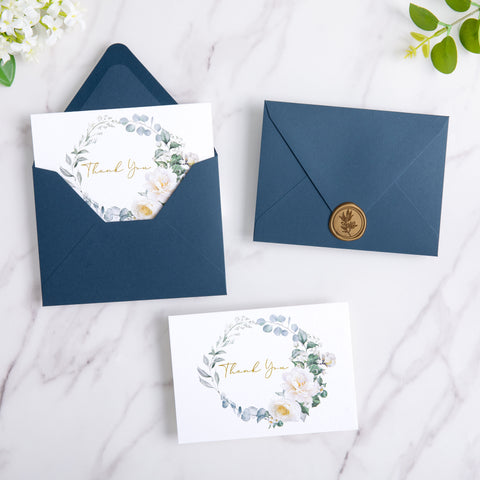 NingsPaper 50 Pieces Navy Blue A2 Envelopes for 4.25×5.5 Cards