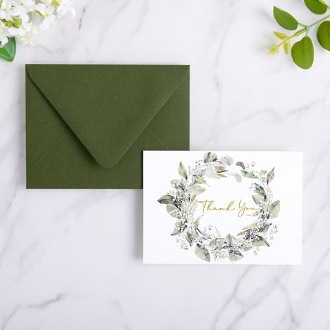 NingsPaper 50 Pieces Olive Green A2 Envelopes for 4.25×5.5 Cards