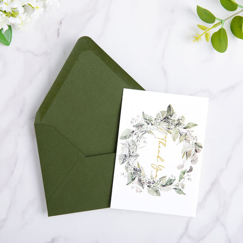 NingsPaper 50 Pieces Olive Green A2 Envelopes for 4.25×5.5 Cards