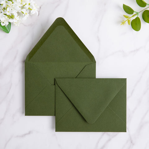NingsPaper 50 Pieces Olive Green A2 Envelopes for 4.25×5.5 Cards