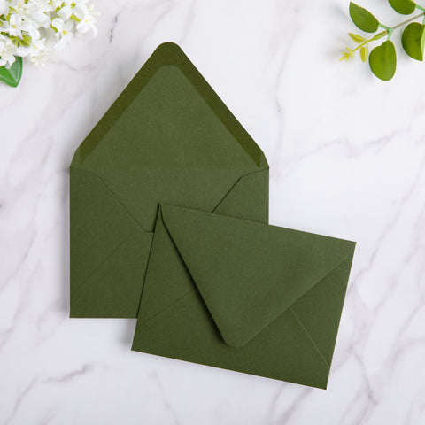 NingsPaper 50 Pieces Olive Green A2 Envelopes for 4.25×5.5 Cards