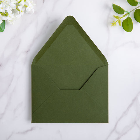 NingsPaper 50 Pieces Olive Green A2 Envelopes for 4.25×5.5 Cards