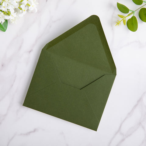 NingsPaper 50 Pieces Olive Green A2 Envelopes for 4.25×5.5 Cards