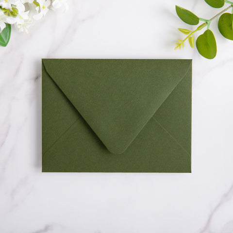 NingsPaper 50 Pieces Olive Green A2 Envelopes for 4.25×5.5 Cards