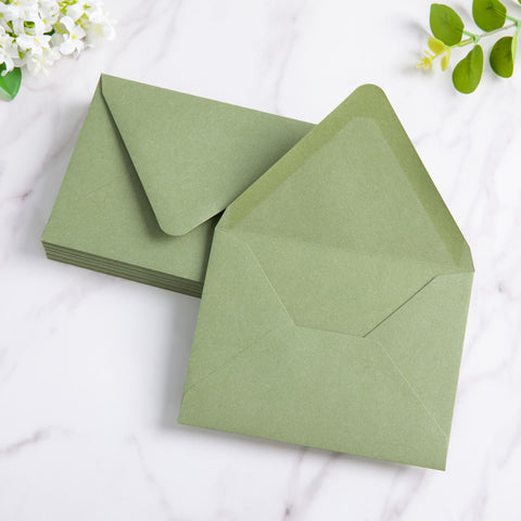NingsPaper 50 Pieces Sage Green A2 Envelopes for 4.25×5.5 Cards