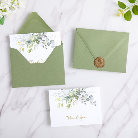 NingsPaper 50 Pieces Sage Green A2 Envelopes for 4.25×5.5 Cards