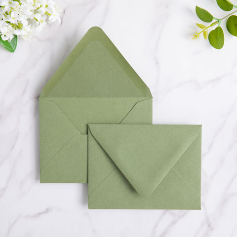 NingsPaper 50 Pieces Sage Green A2 Envelopes for 4.25×5.5 Cards