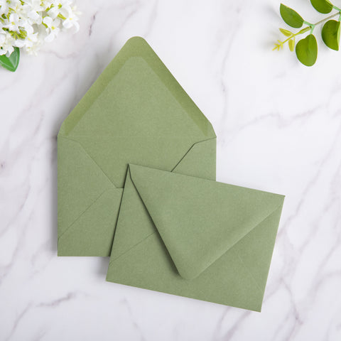 NingsPaper 50 Pieces Sage Green A2 Envelopes for 4.25×5.5 Cards