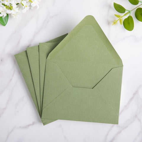 NingsPaper 50 Pieces Sage Green A2 Envelopes for 4.25×5.5 Cards