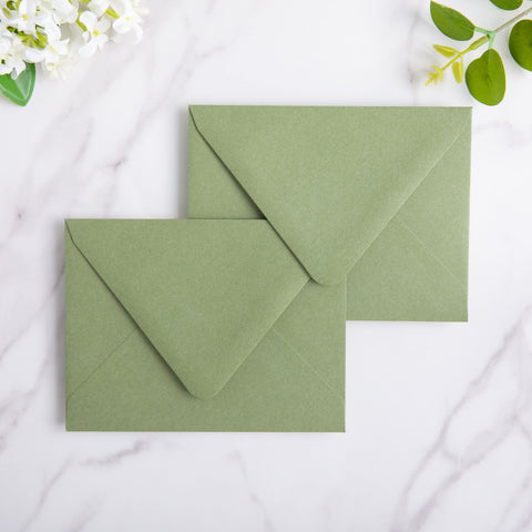 NingsPaper 50 Pieces Sage Green A2 Envelopes for 4.25×5.5 Cards