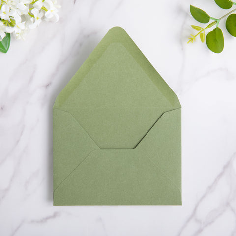 NingsPaper 50 Pieces Sage Green A2 Envelopes for 4.25×5.5 Cards
