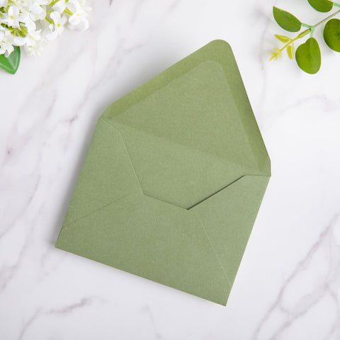 NingsPaper 50 Pieces Sage Green A2 Envelopes for 4.25×5.5 Cards