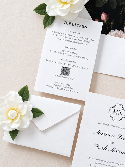 NingsPaper Ivory Liner Wedding Invitation Suite