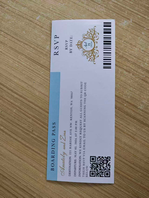 200Pcs Passport Style Invitation Cards for Zinka