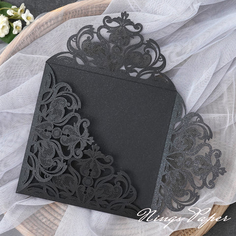 NingsPaper Exquisite Shimmer Laser Cut Pockets Serise--EV3912