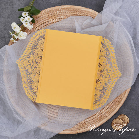 NingsPaper Multi-color Gorgeous Chantilly Lace Laser Cut Pockets Series WSWL0077